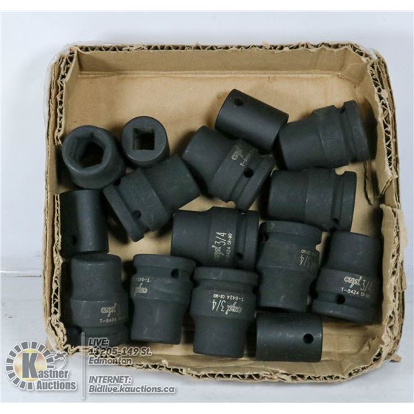 HEAVY DUTY SOCKETS 15 PIECES