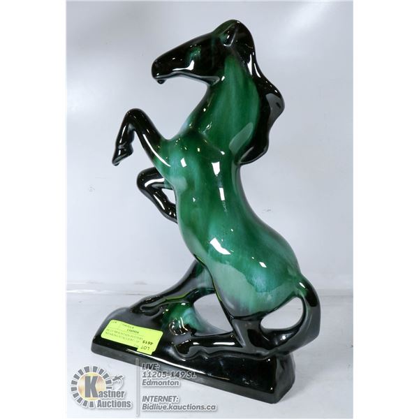 BLUE MOUNTAIN POTTERY- "REARING STALLION"- 14"
