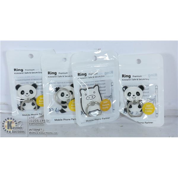 LOT OF 4 PANDA KICKSTAND AND SECURE