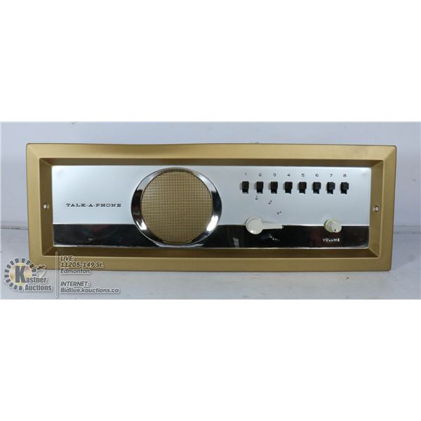 TALK-A-PHONE VINTAGE INTERCOM 8 CHANNEL SYSTEM.