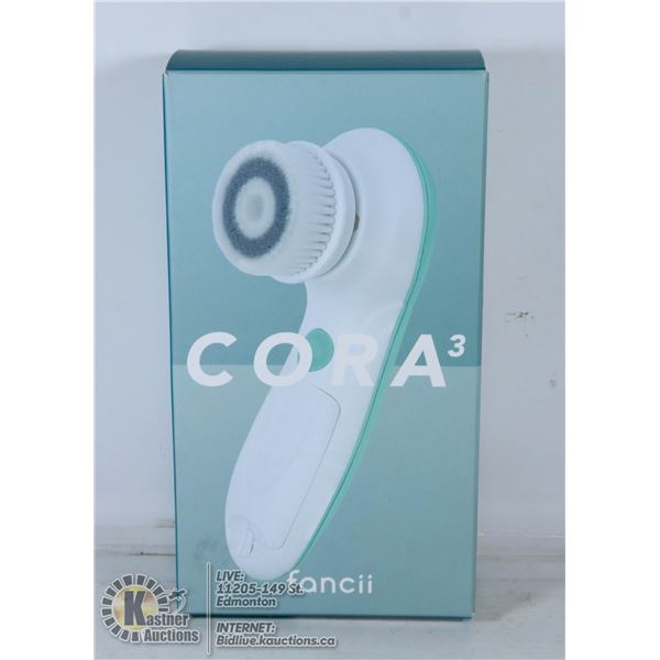 CORA 3-IN-1 FACIAL BRUSH.