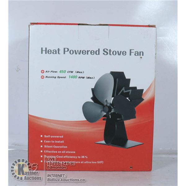 HEAT POWERED STOVE FAN.