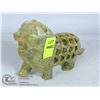 Image 1 : HAND CARVED STONE LION CARVING.