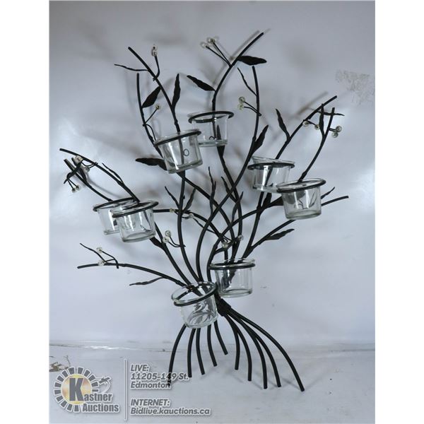PAIR OF TREE CANDLE WALL DCOR