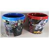 Image 1 : LOT OF 4 MEDIUM SIZE MARVEL SUPER HERO BUCKETS -