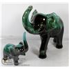 Image 1 : BLUE MOUNTAIN POTTERY- "ELEPHANTS" SET OF 2-