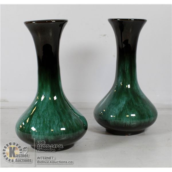 BLUE MOUNTAIN POTTERY- "VASES" SET OF 2- 5.5" T
