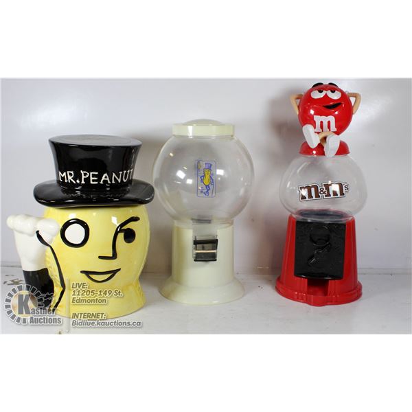 MR. PEANUT & M&M DISPENSERS- ASSORTED LOT