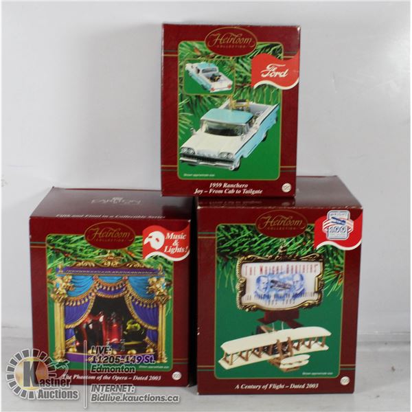 CARLTON CARDS BOXED "MOVIE" THEMED ORNAMENTS