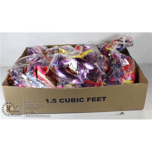 LARGE FLAT OF METALLIC PARTY MASKS