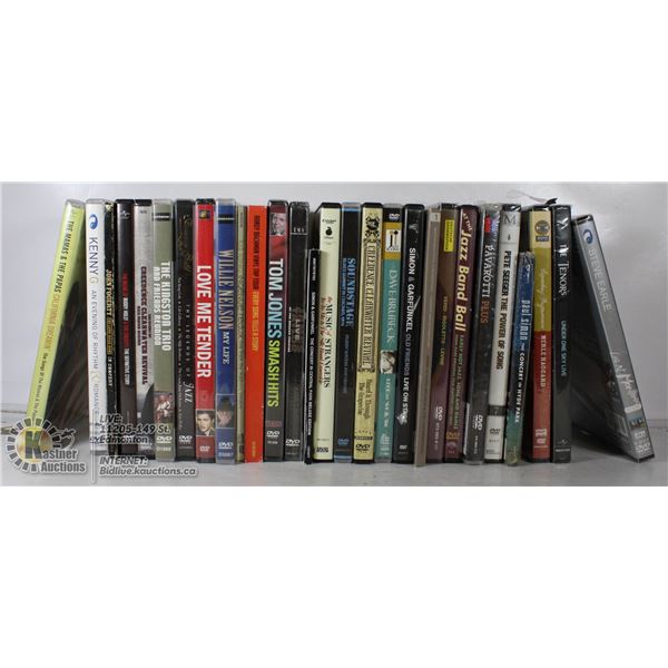 LOT OF 28 CONCERT DVDS