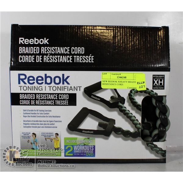 NEW REEBOK XHEAVY BRAIDED RESISTANCE CORD.