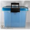 Image 1 : LARGE BLUE ORGANIZER FILE BOX