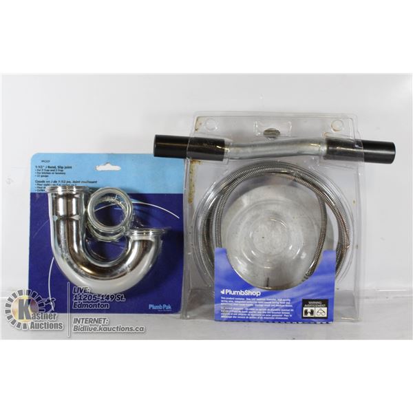 NEW DRAIN PIPE AUGER, 1  J BEND P TRAP