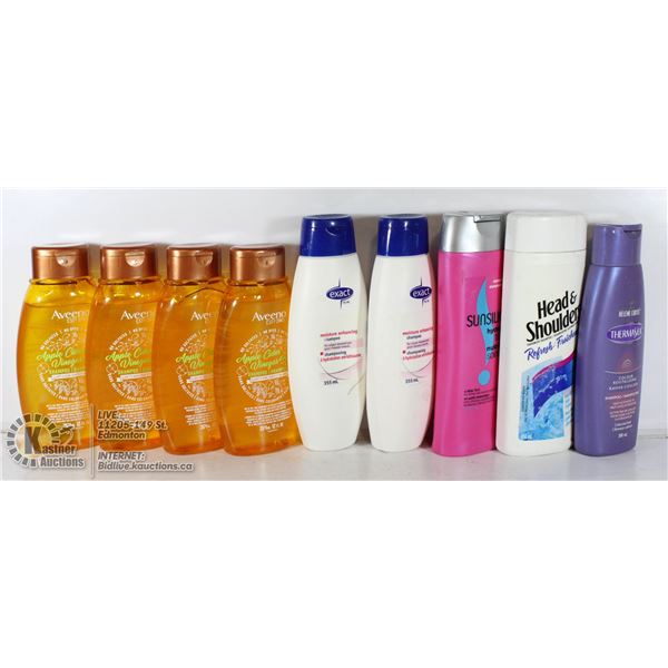 9 BOTTLES OF SHAMPOO