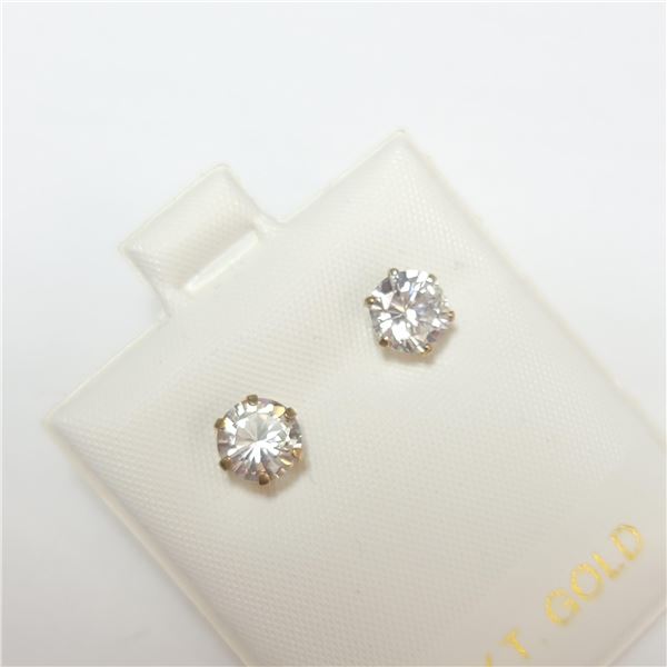 BZ390-102 10K  CZ EARRINGS