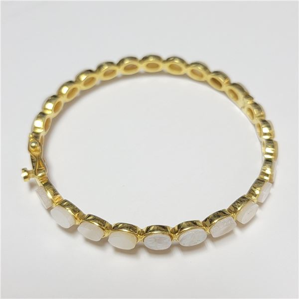 BZ390-109 SILVER MOTHER OF PEARL 15.2G BRACELET