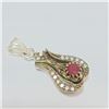 Image 1 : BZ390-110 SILVER RUBY AND CZ PENDANT
