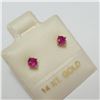 Image 1 : BZ390-117 14K  RUBY EARRINGS