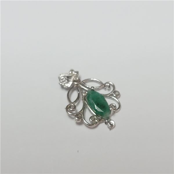 BZ390-119 14K  EMERALD PENDANT