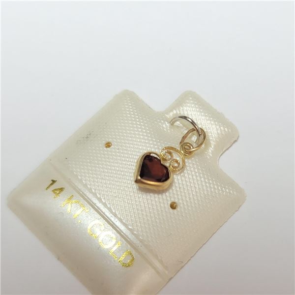 BZ390-122 14K  GARNET PENDANT