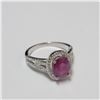 Image 1 : BZ390-124 SILVER RUBY RING