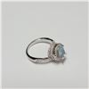 Image 1 : BZ390-127 SILVER BLUE TOPAZ 1.6 RING