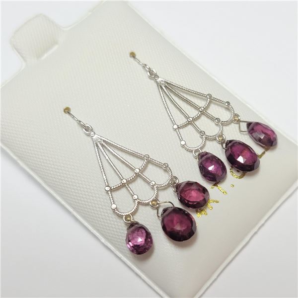 BZ390-130 14K  GARNET EARRINGS