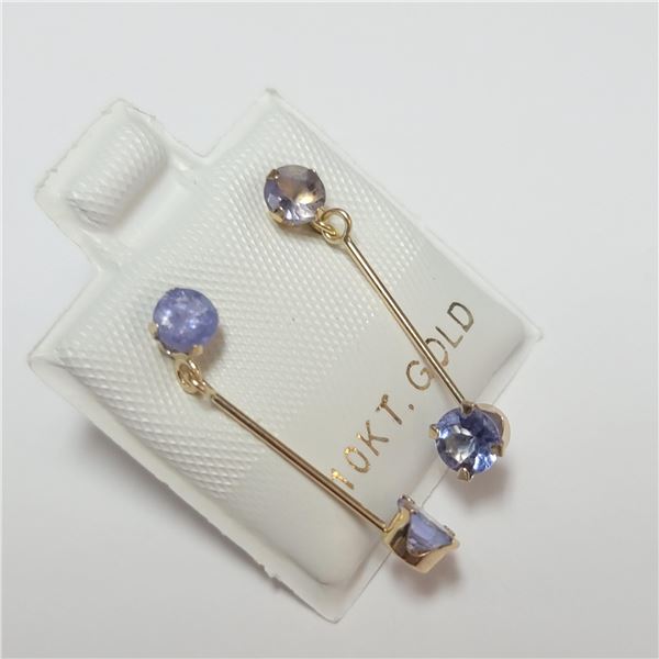 BZ390-134 10K  TANZANITE EARRINGS
