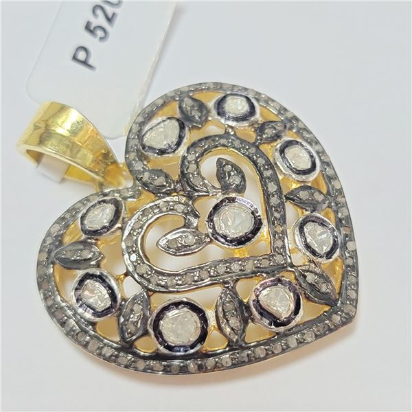 BZ390-136 SILVER DIAMOND PENDANT