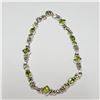 Image 1 : BZ390-137 SILVER PERIDOT 7" 14G BRACELET