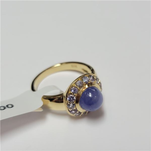 BZ390-144 SILVER TANZANITE RING