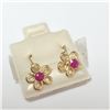 Image 1 : BZ390-148 14K  RUBY EARRINGS