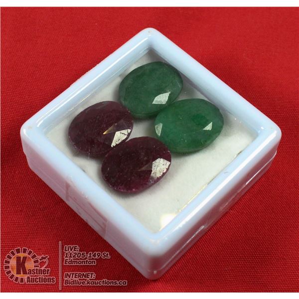 #82-RUBY + EMERALD GEMSTONES 48.10CT