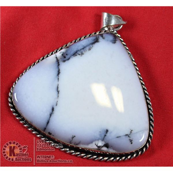 #204- NATURAL DENTRIC OPAL PENDANT