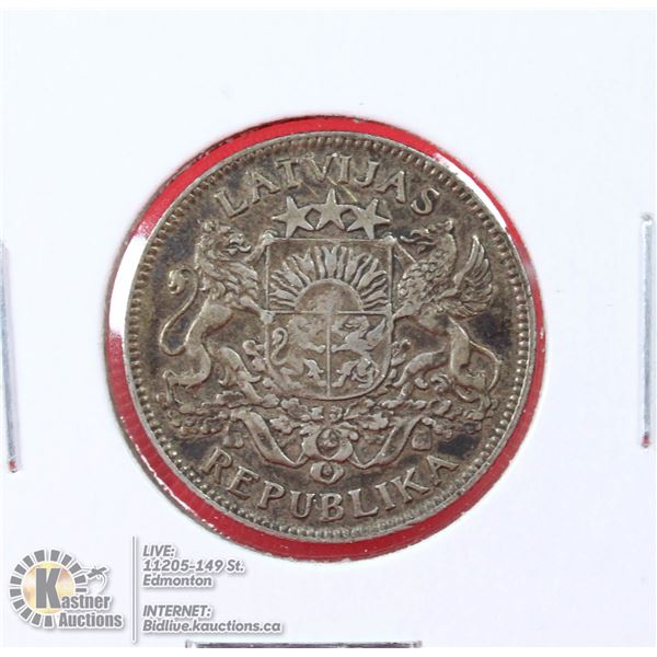 1924 LATVIA SILVER 1 LAT