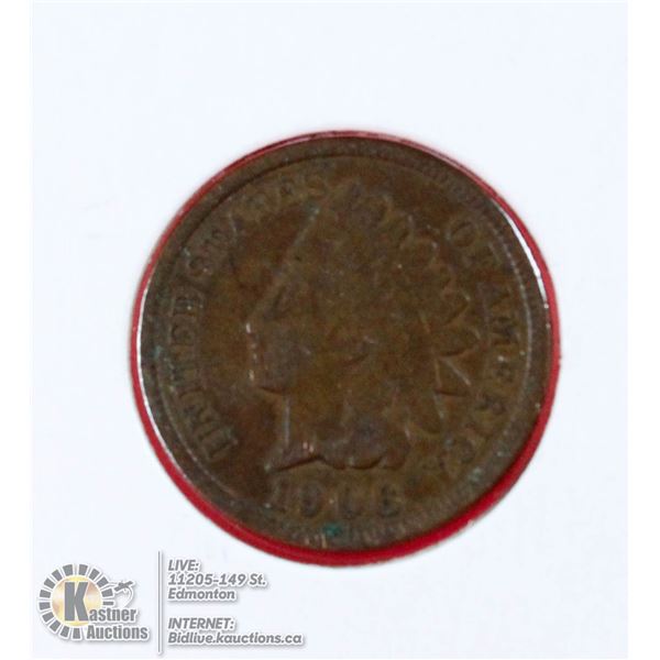1906 USA INDIAN HEAD 1 CENT COIN