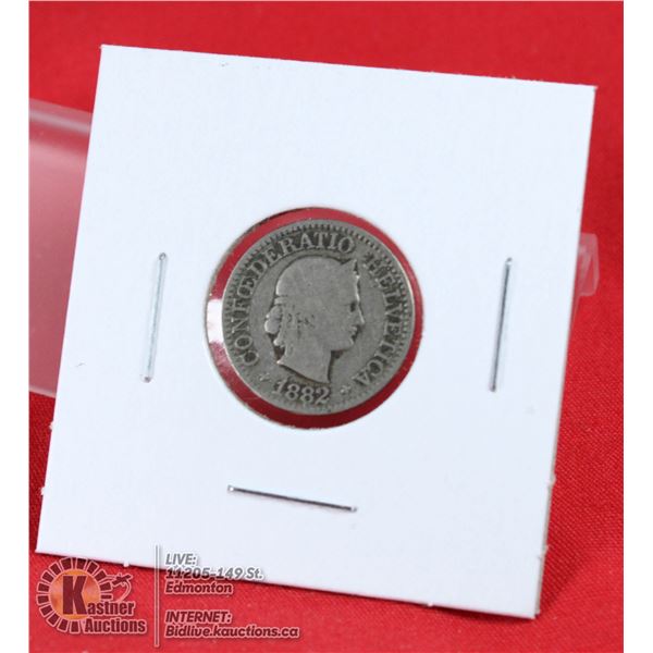 1882 SWITZERLAND 10 HELLER COIN