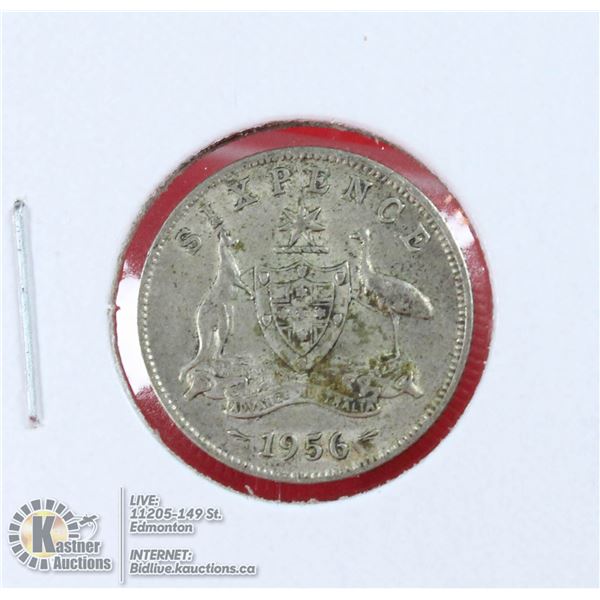 1956 AUSTRALIAN SILVER 6 PENCE