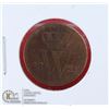 Image 1 : NETHERLANDS 1821 COPPER 1 CENT COIN