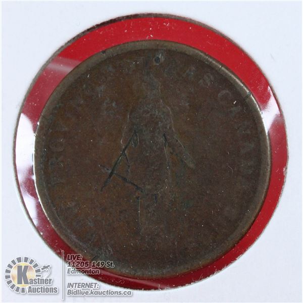 1837 PROVINCE OF CANADA LARGE CENT