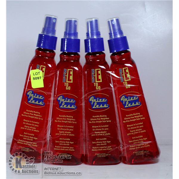 LOT OF 4 RED-E TO GO FRIZZ-LESS HUMIDITY BLOCKING