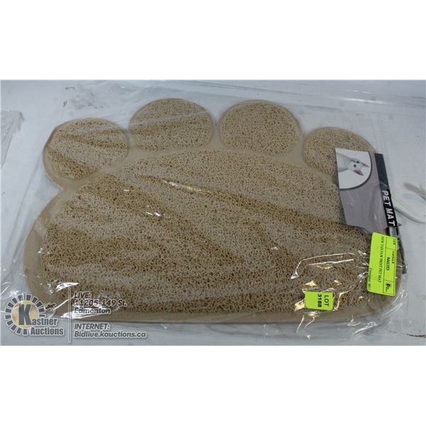 NEW TAN PAW PRINT PET MAT