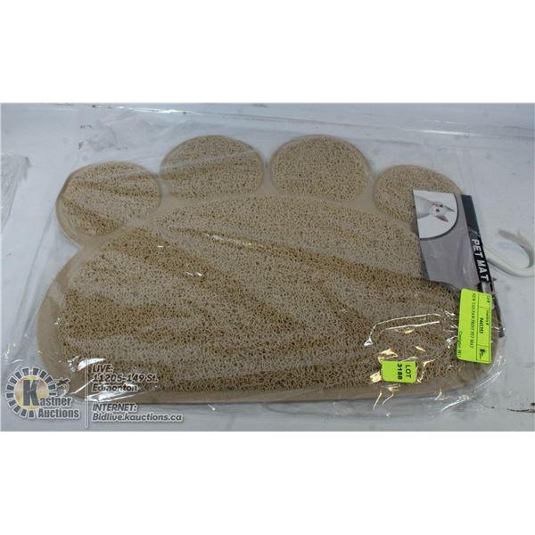 NEW TAN PAW PRINT PET MAT