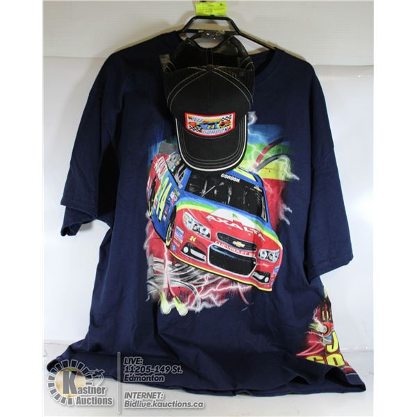 NASCAR CFS "JEFF GORDON" MEN'S T-SHIRT- NAVY 2XL