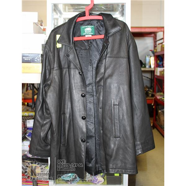 ROOTS BLACK LEATHER JACKET