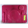 Image 1 : SET OF 4 PLASTIC LUNCH TRAYS