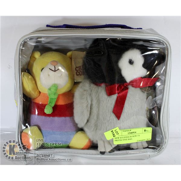 NEW STUFFIES IN NEW TY PROTECTIVE BAG.