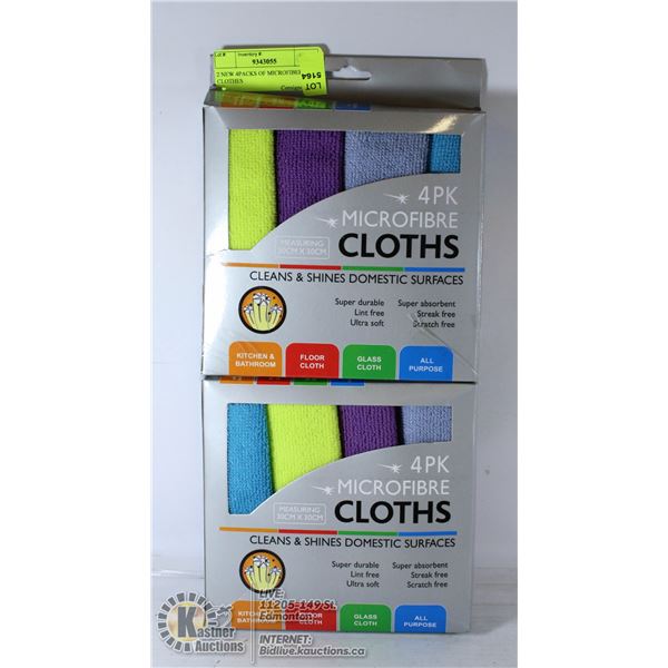 2 NEW 4PACKS OF MICROFIBER CLOTHES