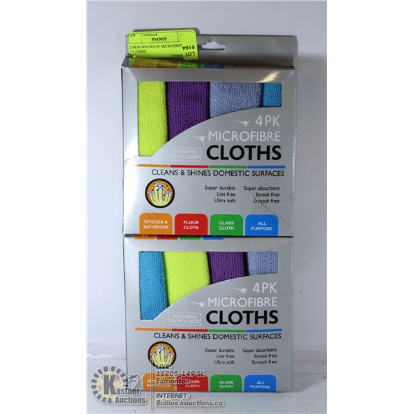 2 NEW 4PACKS OF MICROFIBER CLOTHES